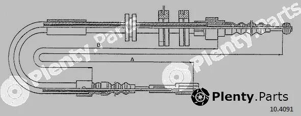 Cabor 10.4091 — Cable Pull, parking brake
