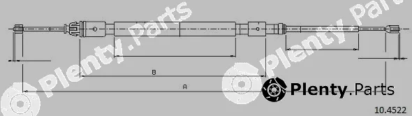 Cabor 10.4522 — Cable Pull, parking brake
