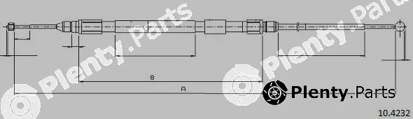 Cabor 10.4232 — Cable Pull, parking brake