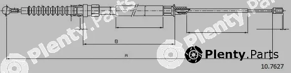 Cabor 10.7627 — Cable Pull, parking brake