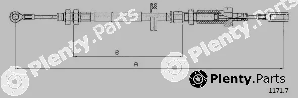 Cabor 1171.7 — Cable Pull, parking brake