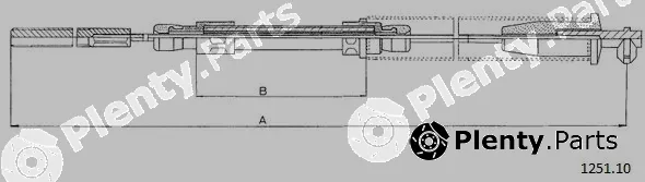 Cabor 1251.10 — Cable Pull, parking brake