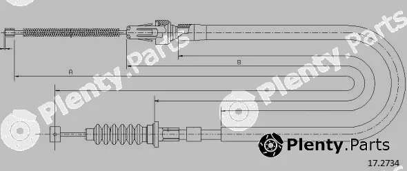 Cabor 17.2734 — Cable Pull, parking brake