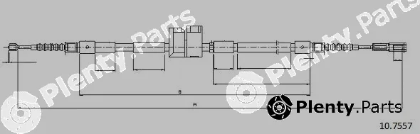 Cabor 10.7557 — Cable Pull, parking brake