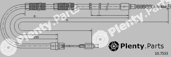 Cabor 10.7533 — Cable Pull, parking brake