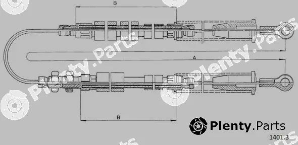 Cabor 1401.3 — Cable Pull, parking brake