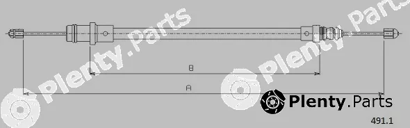 Cabor 491.1 — Cable Pull, parking brake