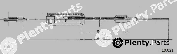 Cabor 10.021 — Accelerator Cable