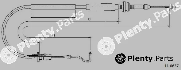 Cabor 11.0637 — Accelerator Cable