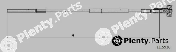 Cabor 11.5936 — Cable Pull, parking brake