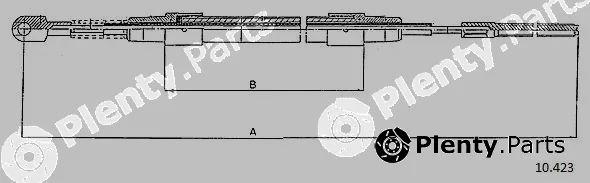 Cabor 10.423 — Cable Pull, parking brake