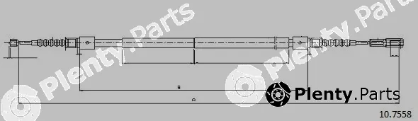 Cabor 10.7558 — Cable Pull, parking brake