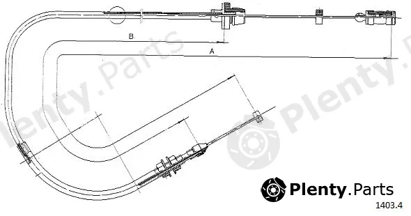 Cabor 1403.4 — Accelerator Cable