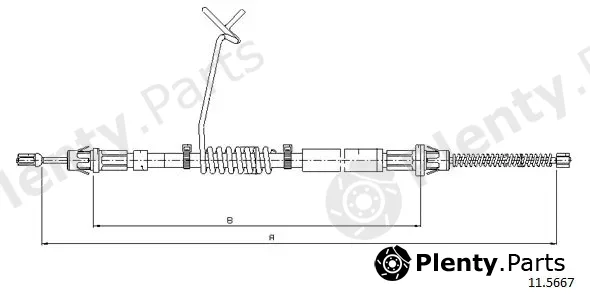Cabor 11.5667 — Cable Pull, parking brake