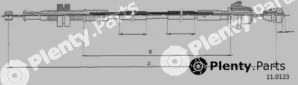 Cabor 11.0123 — Accelerator Cable