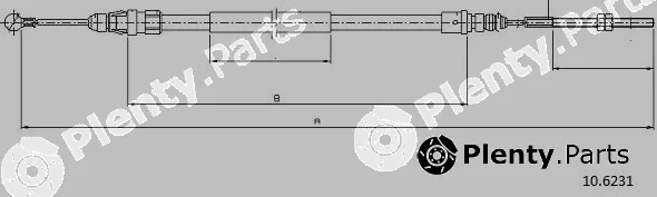 Cabor 10.6231 — Cable Pull, parking brake