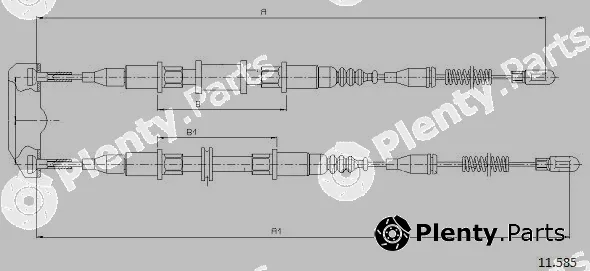 Cabor 11.585 — Cable Pull, parking brake
