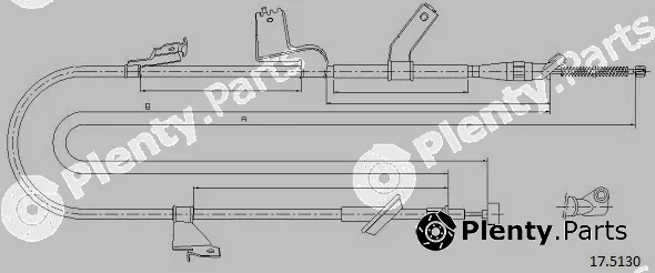 Cabor 17.5130 — Cable Pull, parking brake