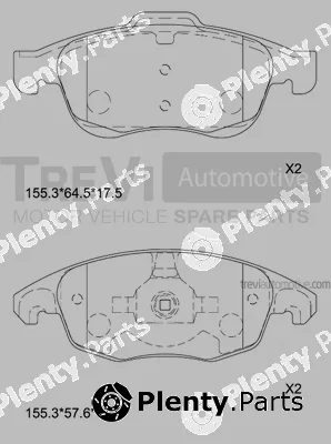 Trevi Automotive PF1331 — Brake Pad Set, disc brake