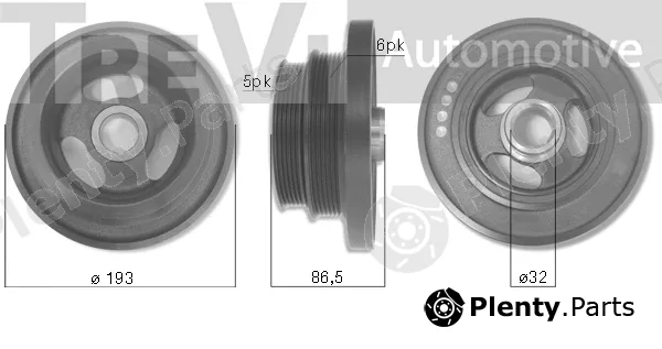 Trevi Automotive PC1165 — Belt Pulley, crankshaft