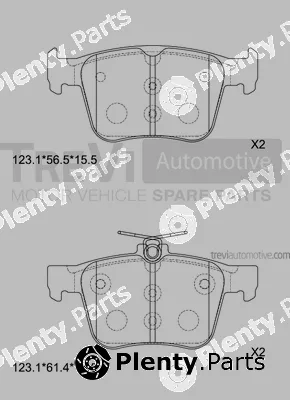 Trevi Automotive PF1516 — Brake Pad Set, disc brake