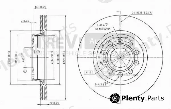 Trevi Automotive BD1172 — Brake Disc