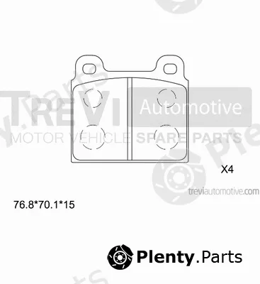Trevi Automotive PF1031 — Brake Pad Set, disc brake