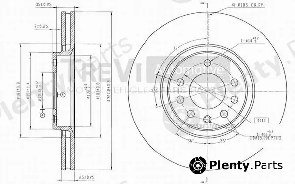 Trevi Automotive BD1180 — Brake Disc
