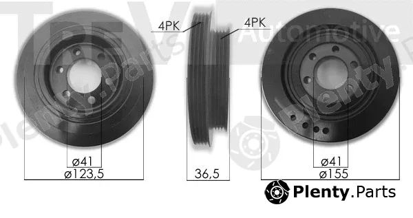 Trevi Automotive PC1272 — Belt Pulley, crankshaft
