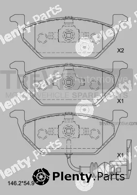 Trevi Automotive PF1085 — Brake Pad Set, disc brake