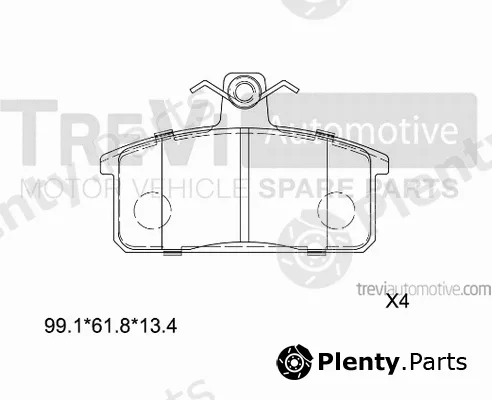Trevi Automotive PF1425 — Brake Pad Set, disc brake