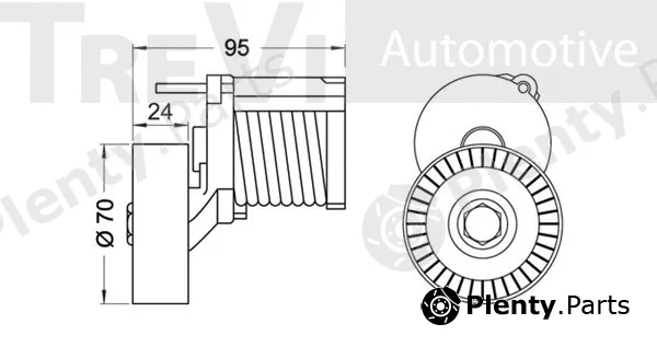 Trevi Automotive TA1875 — Tensioner Lever, V-ribbed belt