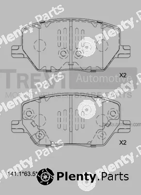 Trevi Automotive PF1512 — Brake Pad Set, disc brake