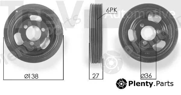 Trevi Automotive PC1192 — Belt Pulley, crankshaft