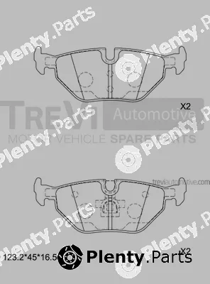 Trevi Automotive PF1056 — Brake Pad Set, disc brake