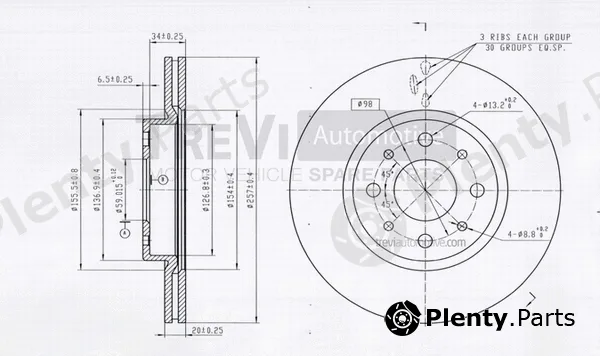 Trevi Automotive BD1106 — Brake Disc