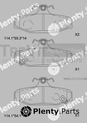 Trevi Automotive PF1041 — Brake Pad Set, disc brake
