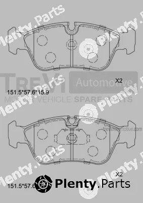 Trevi Automotive PF1055 — Brake Pad Set, disc brake