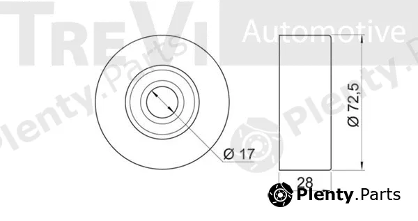 Trevi Automotive TA1375 — Deflection/Guide Pulley, V-ribbed belt