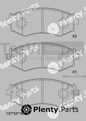 Trevi Automotive PF1554 — Brake Pad Set, disc brake