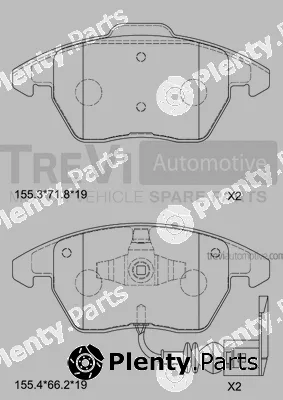 Trevi Automotive PF1207 — Brake Pad Set, disc brake
