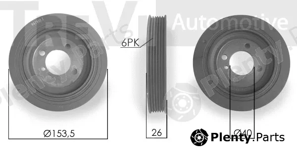 Trevi Automotive PC1033 — Belt Pulley, crankshaft