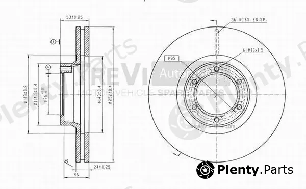 Trevi Automotive BD1091 — Brake Disc