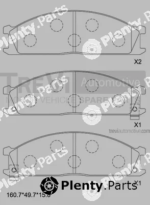 Trevi Automotive PF1677 — Brake Pad Set, disc brake