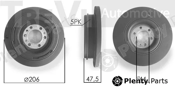 Trevi Automotive PC1024 — Belt Pulley, crankshaft