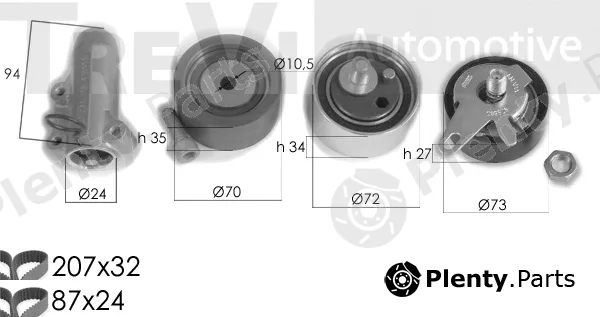 Trevi Automotive KD1296 — Timing Belt Kit