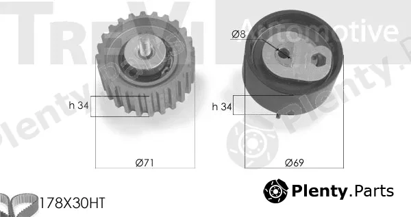 Trevi Automotive KD1253HP — Water Pump & Timing Belt Kit
