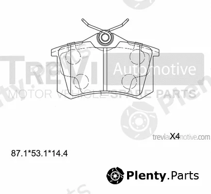 Trevi Automotive PF1132 — Brake Pad Set, disc brake