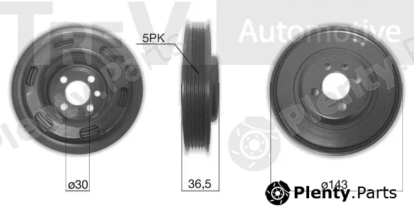Trevi Automotive PC1275 — Belt Pulley, crankshaft