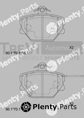 Trevi Automotive PF1043 — Brake Pad Set, disc brake